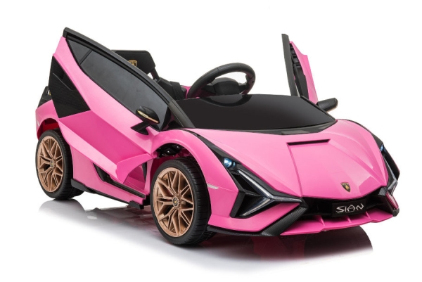 Elektro Kinderauto "Lamborghini Sian" - Lizenziert - 12V Akku, 2 Motoren- 2,4Ghz Fernsteuerung, MP3, Ledersitz+EVA