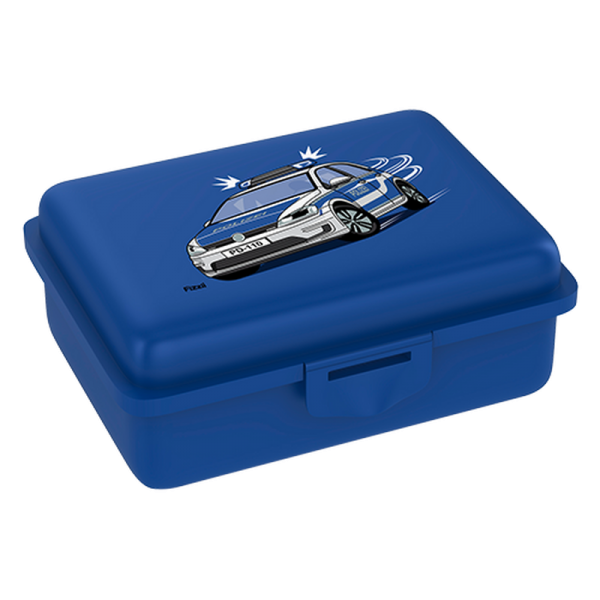 Fizzii Lunchbox mit Trennfach blau, Polizei