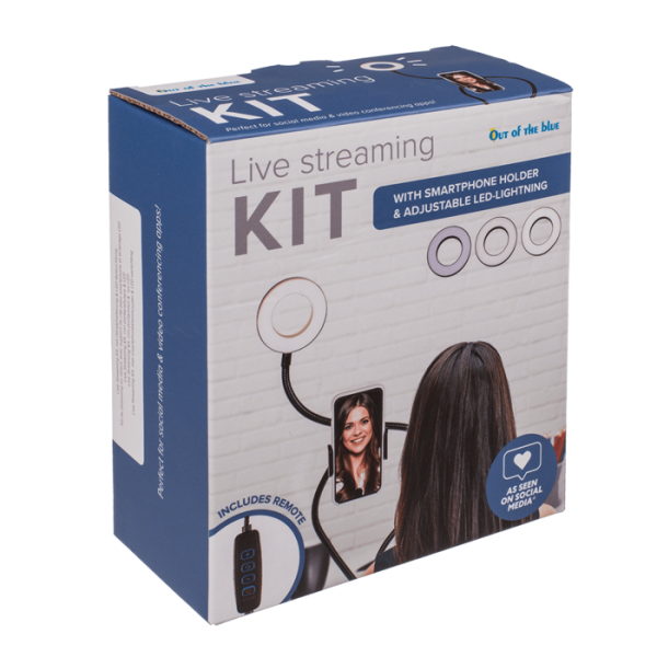 Live Streaming & Vlogging Kit mit Handyhalterung